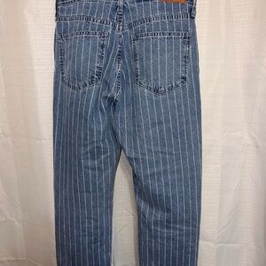 Madewell The Perfect Vintage crop Jeans Women's Size 26 Denim Blue Striped